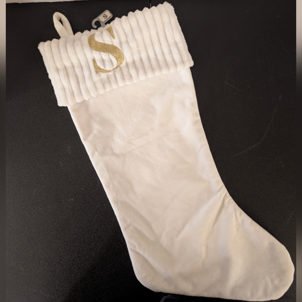 NWT Monogram Stocking with letter S